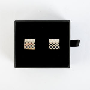 Signature Jewelry Elegant Checkered Cufflinks