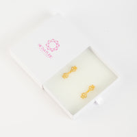 Royal Grace Gold-Plated Zircon Earrings