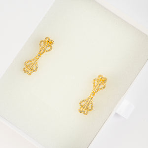 Royal Grace Gold-Plated Zircon Earrings