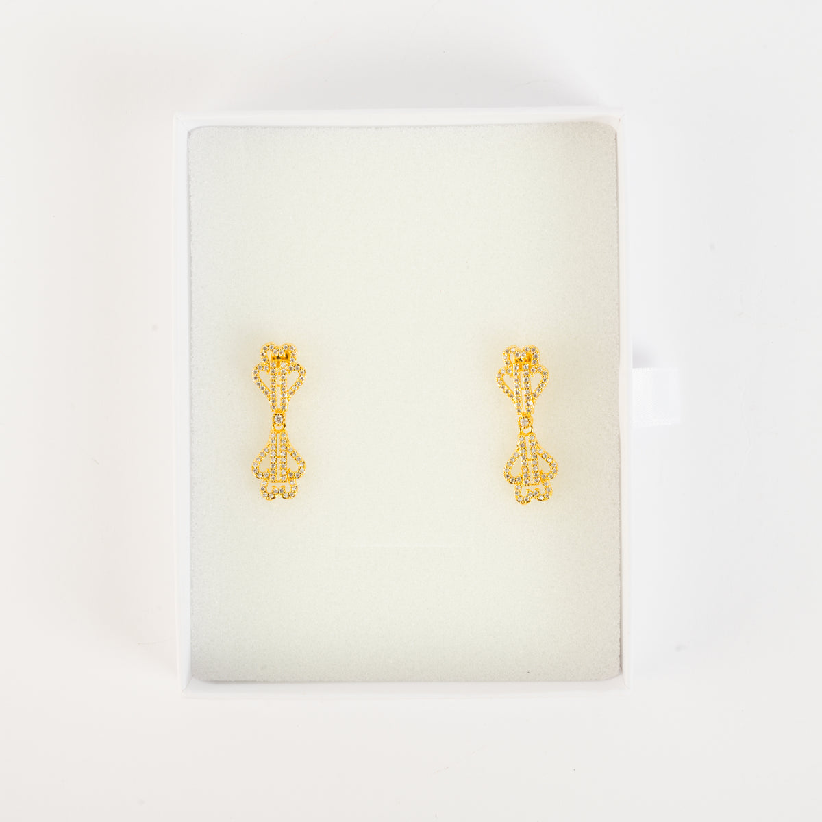 Royal Grace Gold-Plated Zircon Earrings
