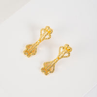 Royal Grace Gold-Plated Zircon Earrings