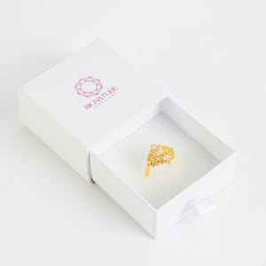 Golden Radiance Statement Ring.