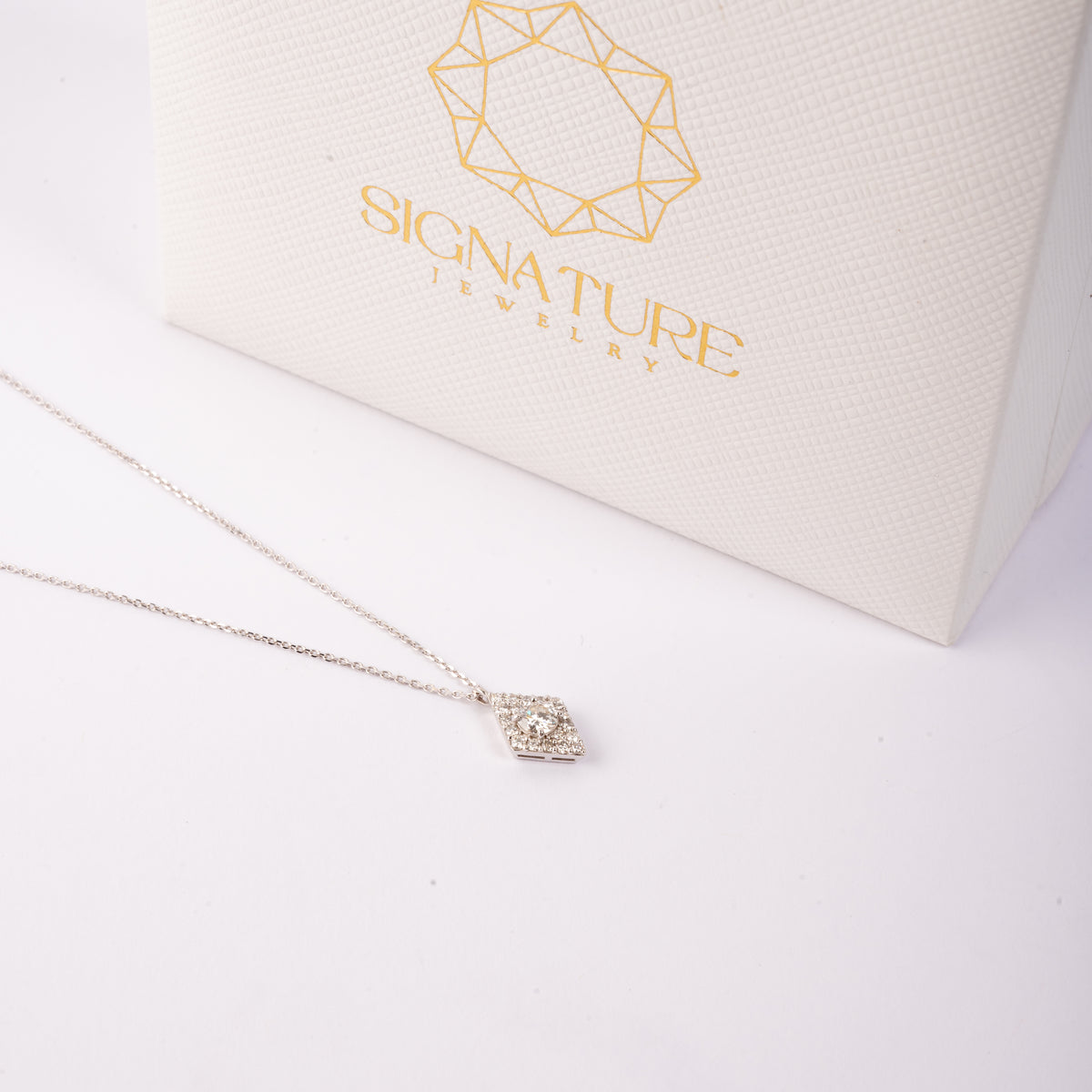 Timeless Radiance Lozenge Shape Diamond Necklace