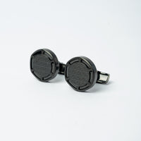 Ferre Milano Men’s Black Grid Cufflinks