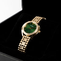 Elegance women Watch by MARKAT - Green Dial & Golden Strap
