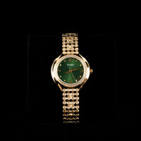 Elegance women Watch by MARKAT - Green Dial & Golden Strap