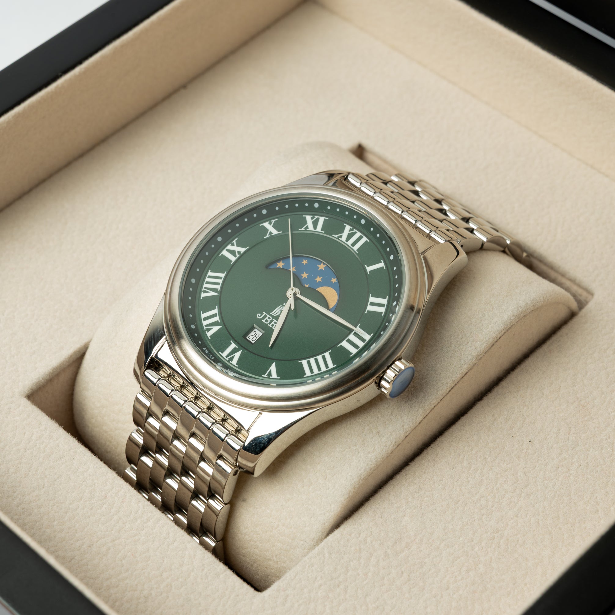 ★moon JB-LIMITED MJB-504 JBR Quartz Watch – Moon Phase – Signature Jewelry Gifts