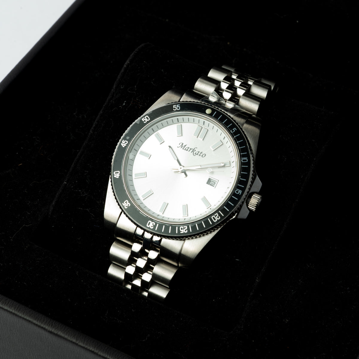 Markato Men’s Quartz Watch – Silver Edition
