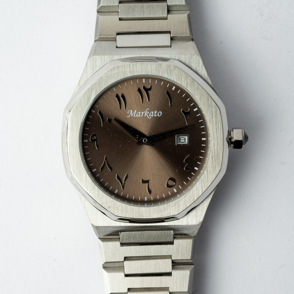Markato Men’s Quartz Watch – Arabic Numerals Elegance