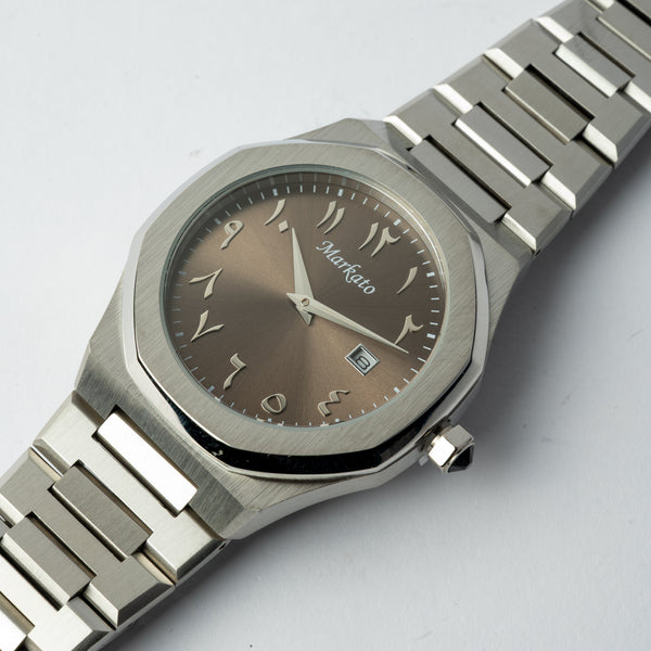 Markato Men’s Quartz Watch – Arabic Numerals Elegance