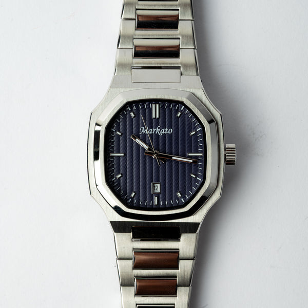 Markato – Men's 38 MM Stainless Steel Quartz Watch