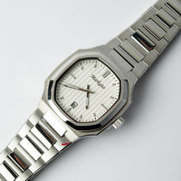 Markato – Men's 38 MM Silver Stainless Steel Quartz Watch