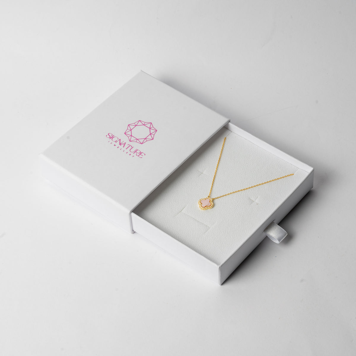 Blush Bloom Pendant Necklace – 925 Sterling Silver by Signature Jewelry