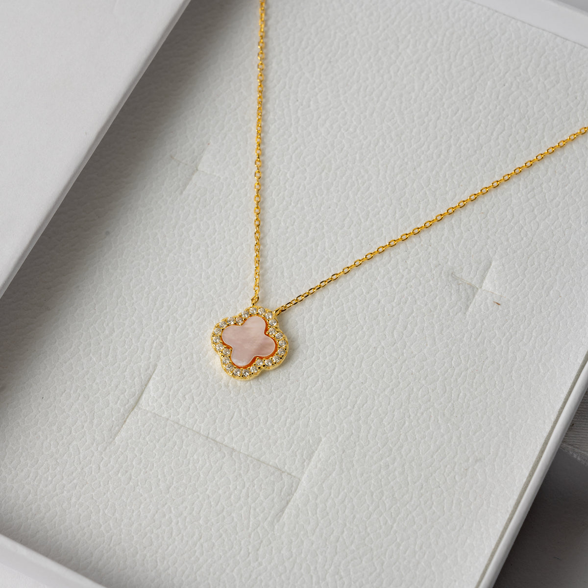 Blush Bloom Pendant Necklace – 925 Sterling Silver by Signature Jewelry