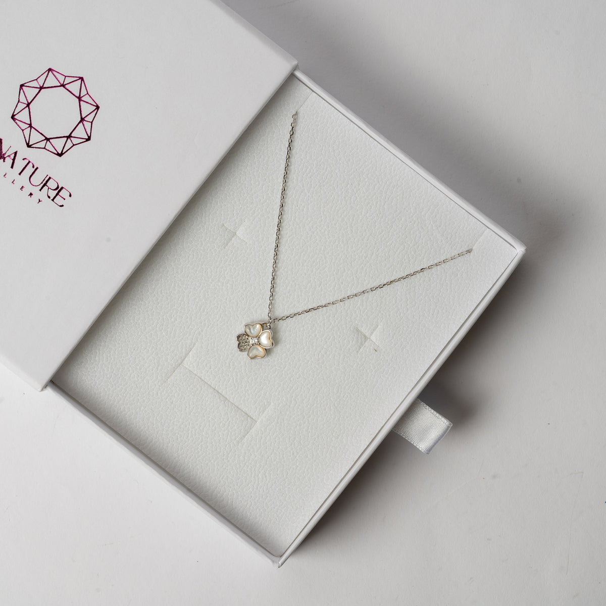 Signature Jewelry Clover Heart Pendant Necklace – 925 Sterling Silver