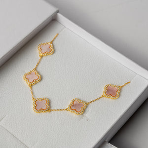 Blush Bloom Charm Bracelet – 925 Sterling Silver by Signature Jewelry