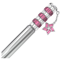 Swarovski Ballpoint Pen Star, Pink, Chrome Plated with Flowers Arrangement