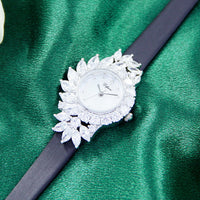 Difeini Luxury Women's Watch with Silk Leather Strap