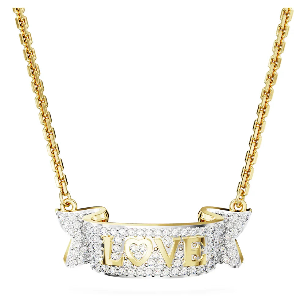 Swarovski Volta Love Necklace White, Gold-Tone – Signature Jewelry 