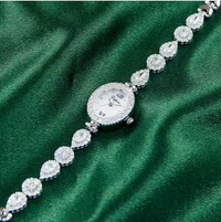 Difeini Luxury Ladies Quartz Watch - White Gold-Plated