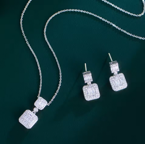 Signature Jewelry Elegant Emerald-Cut Bridal Half Set