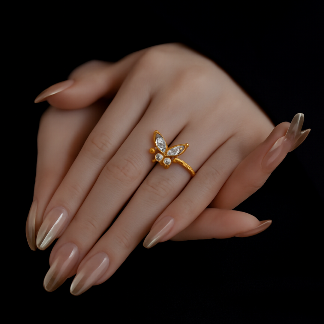 Signature Jewelry 925 Sterling Silver Butterfly Charm Ring
