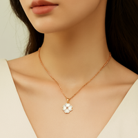 Signature Jewelry Mother-of-Pearl Floral Pendant