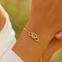 Heart & Infinity Love Bracelet - 925 Sterling Silver By Signature Jewelry