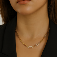 Golden Link Luxe Necklace – 925 Sterling Silver by Signature Jewelry