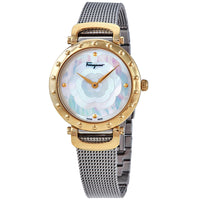 Salvatore Ferragamo Style SFDM00618 Mother of Pearl Dial Ladies Mesh Watch