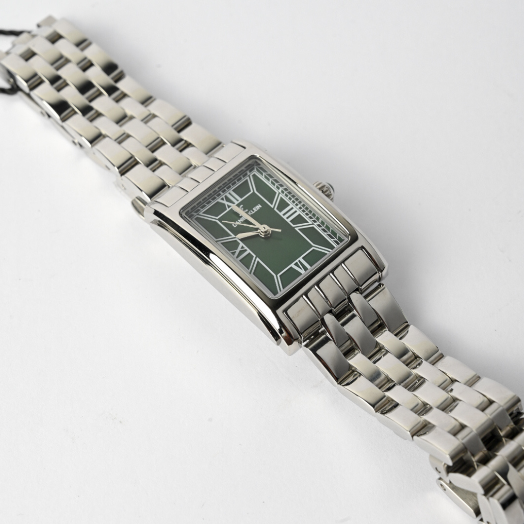 Daniel Klein Women’s Green Rectangular Analog Watch