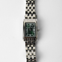 Daniel Klein Women’s Green Rectangular Analog Watch