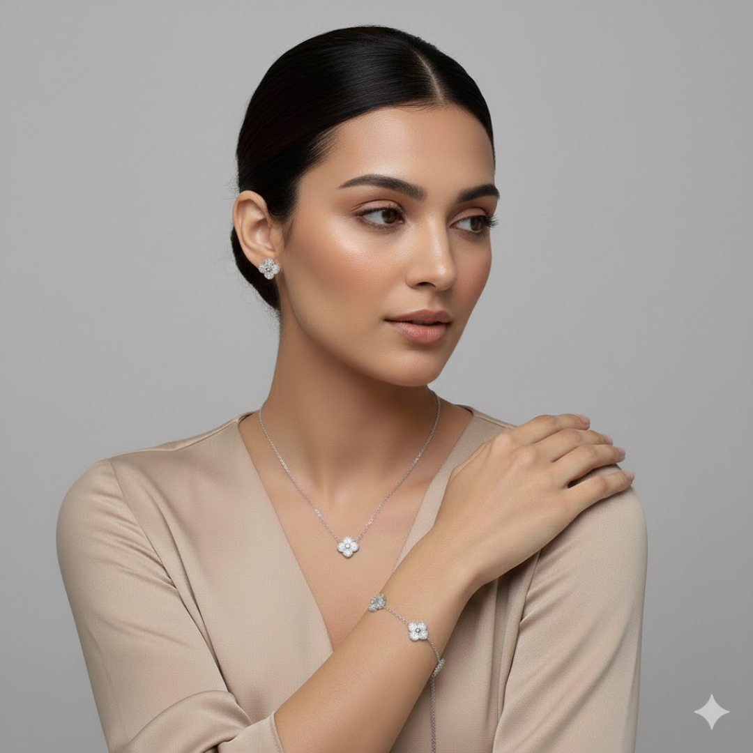 Silver Blossom Jewelry Set – Signature Jewelry