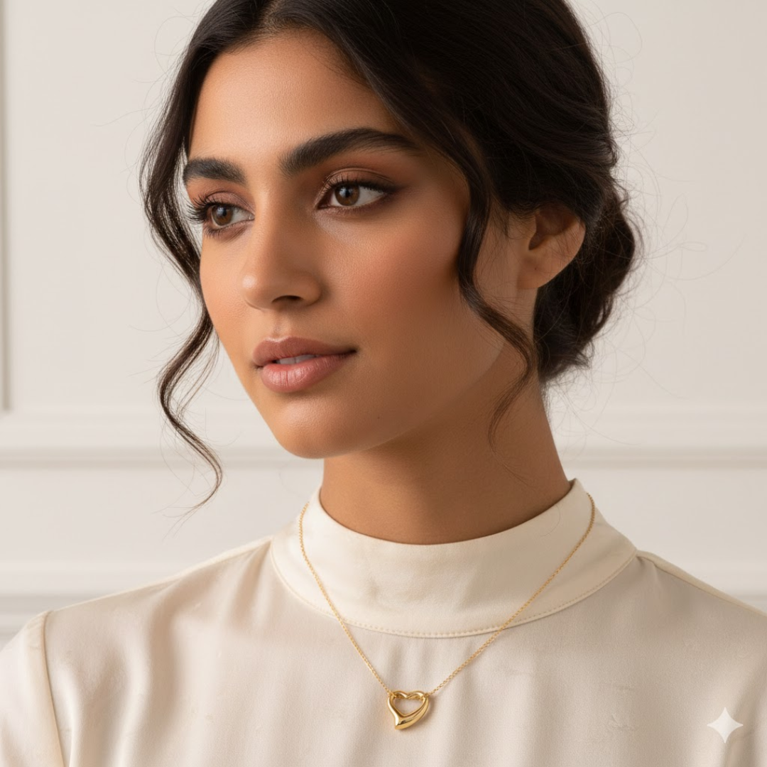 Golden Heart Necklace by Signature Jewelry