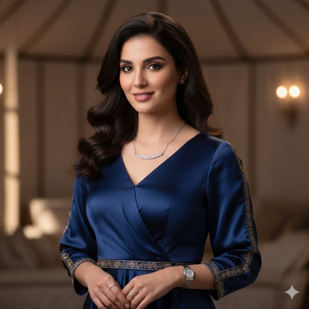 قلادة شريط منحنٍ فضة استرلينية 925 مرصعة بزركون متلألئ من Signature Jewelry