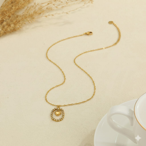 Signature Halo Heart Necklace