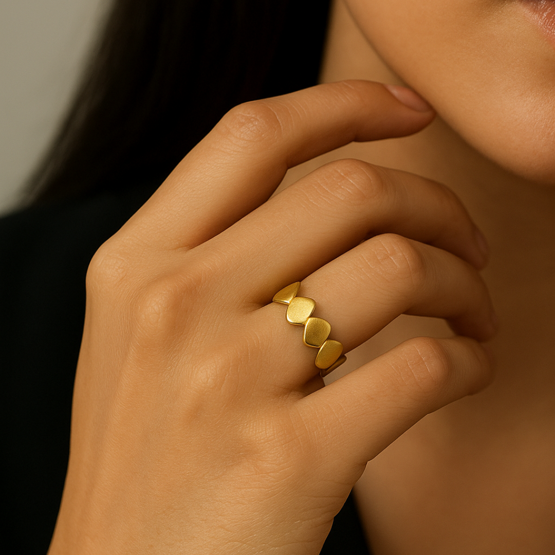 Golden Hearts Ring by Signature Jewelry