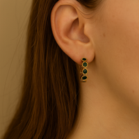 Emerald Glow Hoops – Signature Jewelry