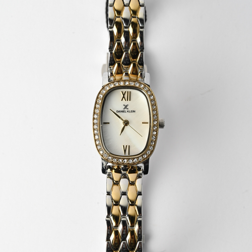 Daniel Klein Women’s Silver Oval Bracelet Watch