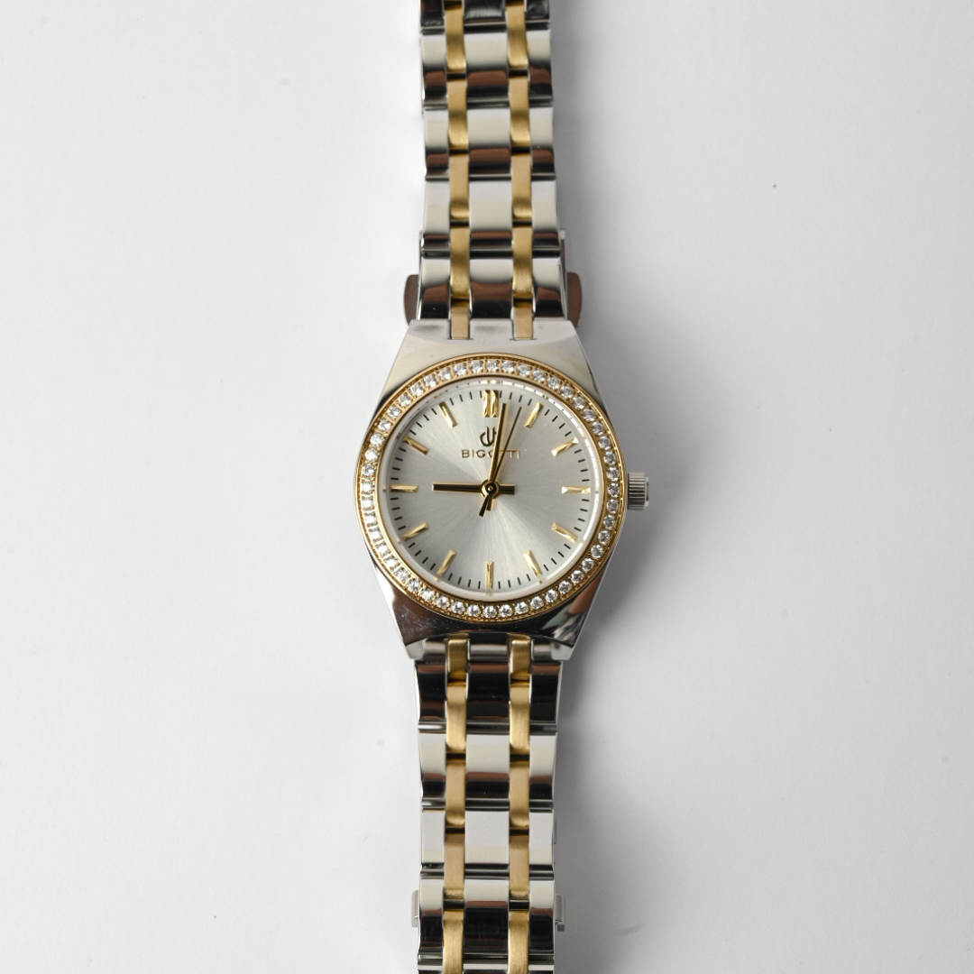 Refined Gold Accent Watch by Bigotti