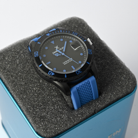 Daniel Klein Men’s Blue Silicone Strap Analogue Watch – Black Dial