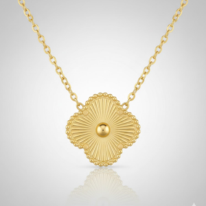 Signature Golden Clover Stainless Steel Necklace