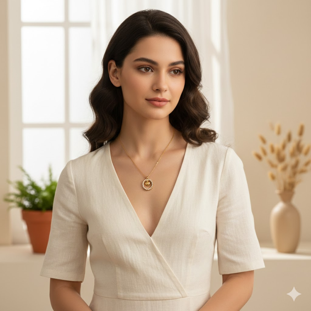 Signature Halo Heart Necklace