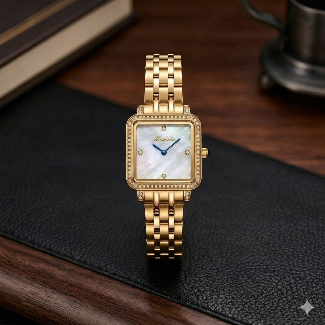 Markato Imperial Gold Square Ladies Watch