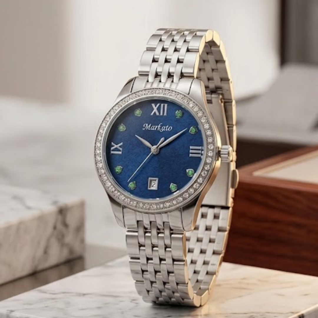 Markato Emerald Aura Stainless Steel Women's Watch