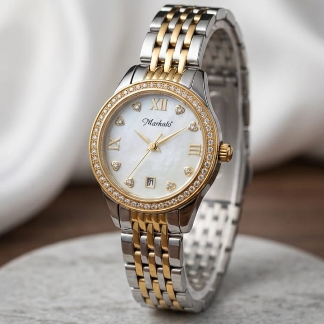 Markato Classic Hearts Two-Tone Women's Watch