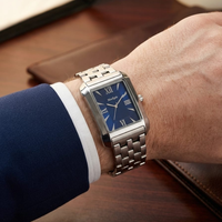 MARKATO Classic Rectangular Men's Quartz Watch – Royal Blue Edition