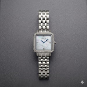 The Markato Lumiere Silver Square Watch