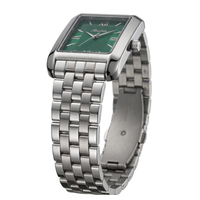 The Markato Classic Rectangular Emerald Men's Watch