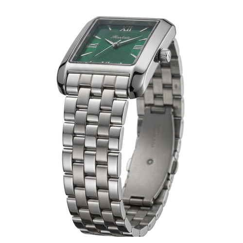 The Markato Classic Rectangular Emerald Men's Watch